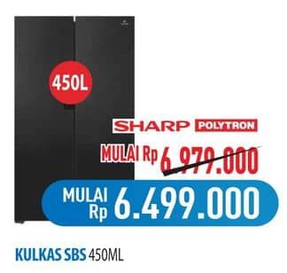 Promo Harga Sharp SJ-IF91PG | Kulkas Side By Side 695 L  - Hypermart