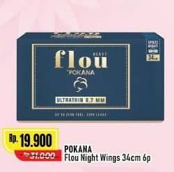 Promo Harga Pokana Flou Pembalut SAP Ultrathin 0,7 mm Heavy Wings 34 Cm 6 pcs - Alfamart