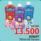 Promo Harga Sosoft Deterjen Cair All Variants 700 ml - Alfamidi