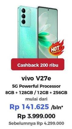 Promo Harga Vivo V27e Smartphone 12 GB + 256 GB, 8 GB + 256 GB 1 pcs - Erafone