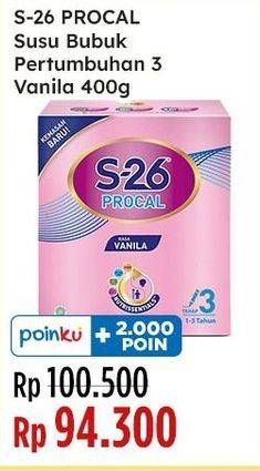 Promo Harga S26 Procal Susu Pertumbuhan Vanilla 400 gr - Indomaret