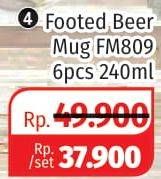 Promo Harga KIM GLASS Footer Beer Mug FM809 per 6 pcs 240 ml - Lotte Grosir