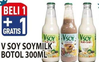 Promo Harga V-soy Soya Bean Milk 300 ml - Hypermart