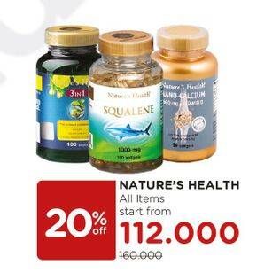 Promo Harga NATURES HEALTH Supplement Range All Variants  - Watsons