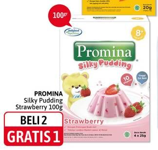 Promo Harga PROMINA Silky Puding Strawberry 100 gr - Alfamidi