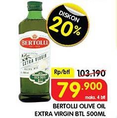 Promo Harga Bertolli Olive Oil Extra Virgin 500 ml - Superindo