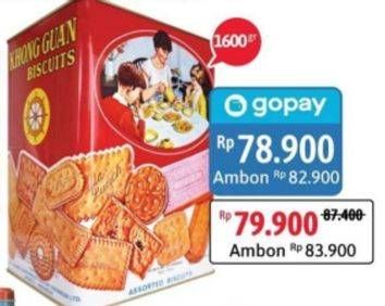 Promo Harga KHONG GUAN Assorted Biscuit Red 1600 gr - Alfamidi