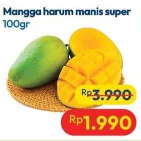 Promo Harga Mangga Harum Manis Super per 100 gr - Hypermart