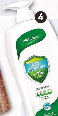 Promo Harga WATSONS Anti Bacterial Body Wash 1 ltr - Watsons