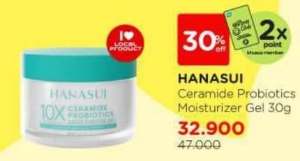 Promo Harga Hanasui Ceramide Probiotics Moisturizer Gel 30 ml - Watsons
