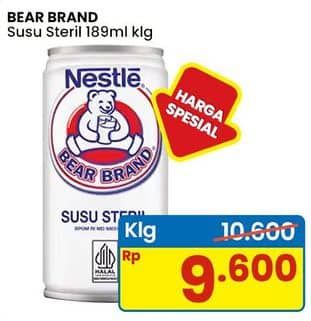 Promo Harga Bear Brand Susu Steril 189 ml - Indomaret