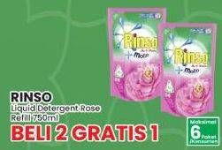 Promo Harga Rinso Liquid Detergent + Molto Pink Rose Fresh 750 ml - Yogya