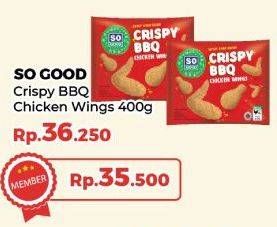 Promo Harga So Good Crispy BBQ Chicken Wings 400 gr - Yogya