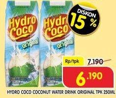 Promo Harga HYDRO COCO Minuman Kelapa Original 250 ml - Superindo