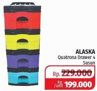 Promo Harga ALASKA Quatrona Drawer 4 Susun  - Lotte Grosir
