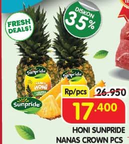 Promo Harga Sunpride Nanas Honi Crown  - Superindo