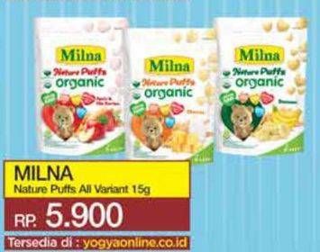 Promo Harga MILNA Nature Puffs Organic All Variants 15 gr - Yogya