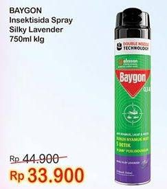 Promo Harga BAYGON Insektisida Spray Silky Lavender 750 ml - Indomaret