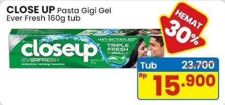Promo Harga Close Up Pasta Gigi Everfresh Menthol Fresh 160 gr - Indomaret