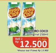 Promo Harga HYDRO COCO Minuman Kelapa Original per 2 pcs 250 ml - Alfamidi