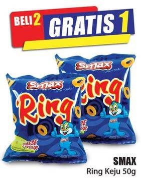 Promo Harga SMAX Snack Ring Keju per 2 pcs 50 gr - Hari Hari