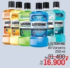 Promo Harga Listerine Mouthwash Antiseptic All Variants 250 ml - LotteMart