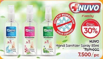 Promo Harga Nuvo Hand Sanitizer Spray 85 ml - Guardian