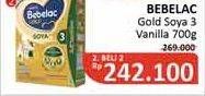 Promo Harga BEBELAC 3 Gold Soya Susu Pertumbuhan Vanila per 2 box 700 gr - Alfamidi