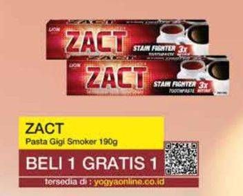 Promo Harga Zact Pasta Gigi untuk Penyuka Teh dan Kopi 190 gr - Yogya