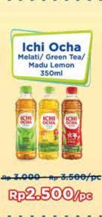 Promo Harga Ichi Ocha Minuman Teh Melati, Honey Lemon, Green Tea 350 ml - Yogya