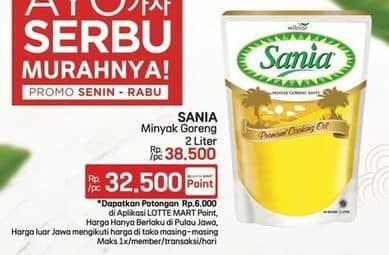 Promo Harga Sania Minyak Goreng 2000 ml - LotteMart