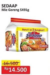 Promo Harga Sedaap Mie Goreng Original per 5 pcs 90 gr - Alfamart