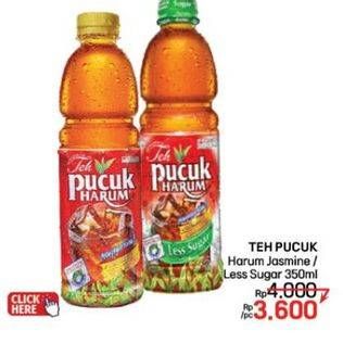Promo Harga Teh Pucuk Harum Minuman Teh Jasmine, Less Sugar 350 ml - LotteMart