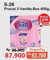 Promo Harga S26 Procal Susu Pertumbuhan Vanilla 400 gr - Alfamart