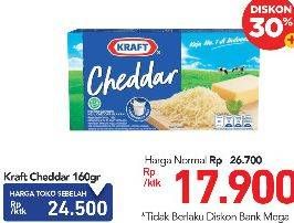 Promo Harga KRAFT Cheese Cheddar 160 gr - Carrefour