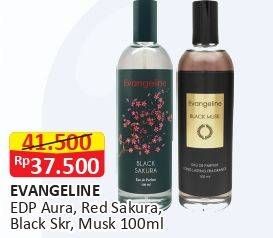 Promo Harga EVANGELINE Eau De Parfume Aura, Red, Black Sakura, Musk Lilian 100 ml - Alfamart