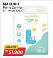 Promo Harga Makuku Comfort Fit Diapers Pants L26, M28 26 pcs - Alfamart