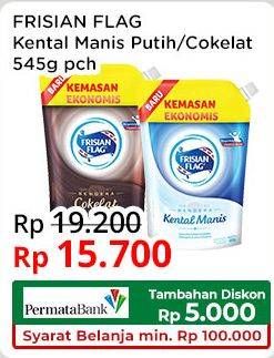 Promo Harga Frisian Flag Susu Kental Manis Cokelat, Putih 545 gr - Indomaret