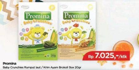 Promo Harga Promina 8+ Baby Crunchies Krim Ayam Brokoli, Seaweed 20 gr - TIP TOP