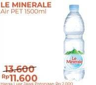 Promo Harga LE MINERALE Air Mineral 1500 ml - Alfamart