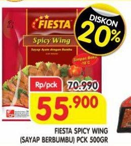 Promo Harga Fiesta Ayam Siap Masak Spicy Wing 500 gr - Superindo