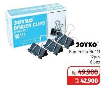 Promo Harga JOYKO Binderclip 111 per 6 box 12 pcs - Lotte Grosir