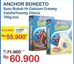 Promo Harga ANCHOR BONEETO Susu Bubuk Hi Calsium Creamy Vanilla, Yummy Choco 700 gr - Indomaret