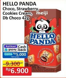 Promo Harga Meiji Hello Panda Biscuit Chocolate, Strawberry, Cookies And Cream, Double Chocolate 45 gr - Alfamart
