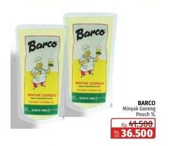 Promo Harga Barco Minyak Goreng Kelapa 1000 ml - Lotte Grosir