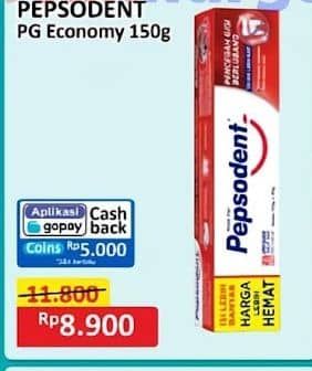 Promo Harga Pepsodent Pasta Gigi Pencegah Gigi Berlubang White 150 gr - Alfamart