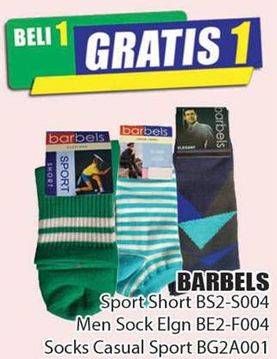 Promo Harga BARBELS Kaos Kaki Sport Short BS2-S004, Men Shock Elgn BE2-F004, Sock CA Sport BG2A001  - Hari Hari
