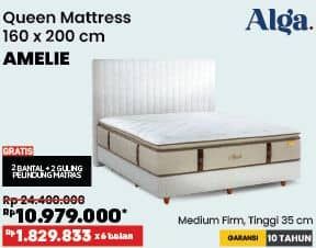 Promo Harga Alga Amelie Queen Mattress 160 x 200 cm  - COURTS