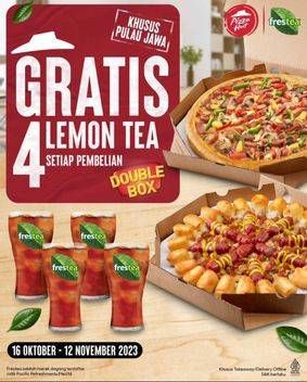 Promo Harga Gratis 4 Lemon Tea  - Pizza Hut