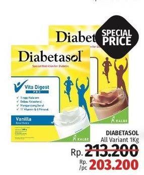 Promo Harga DIABETASOL Special Nutrition for Diabetic All Variants 1000 gr - LotteMart